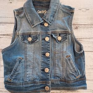 Girls jean vest